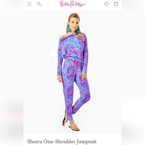 NWOT Lilly Pulitzer Sherra one shoulder jumpsuit